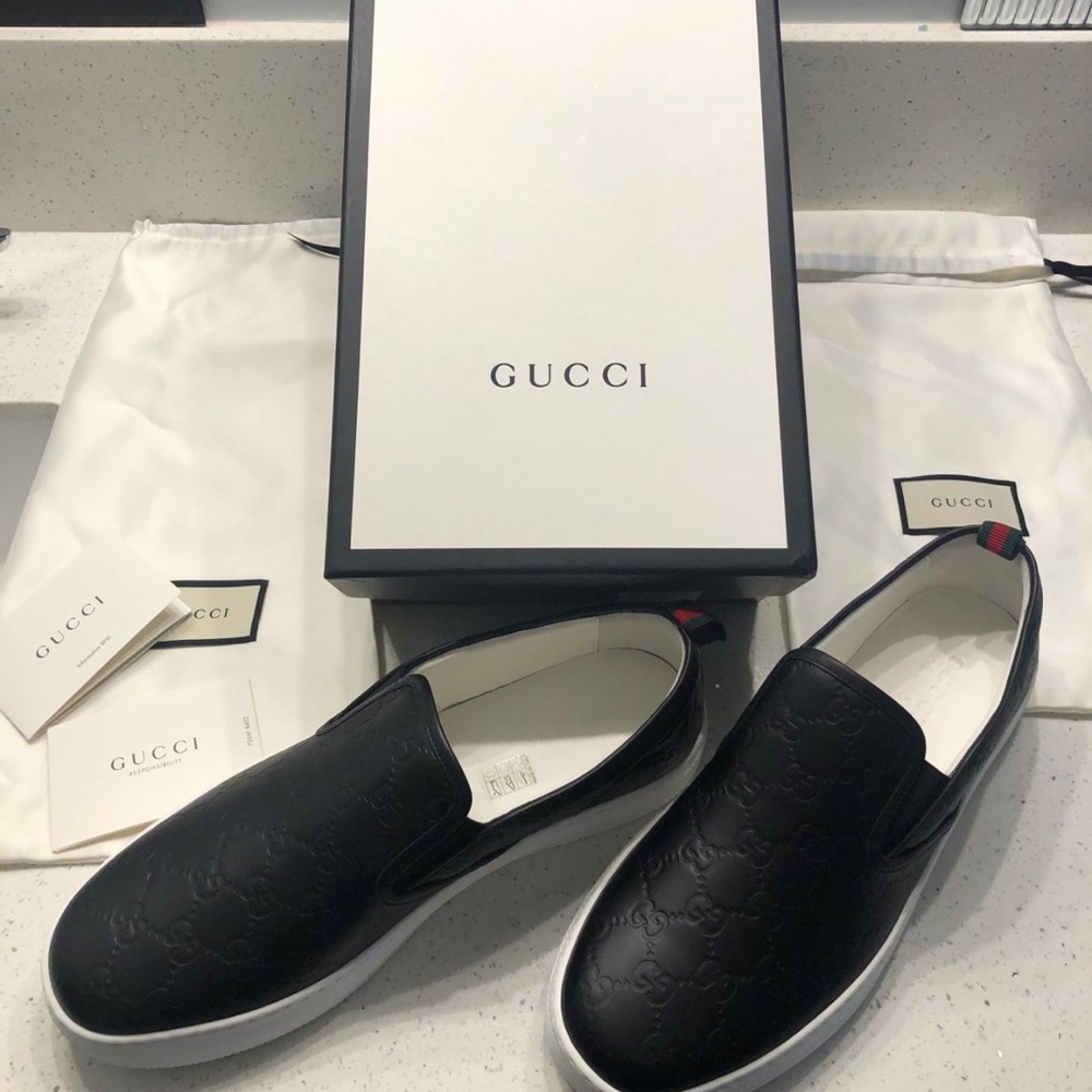 Men's Signature GG Embossed Slip On Sneakers